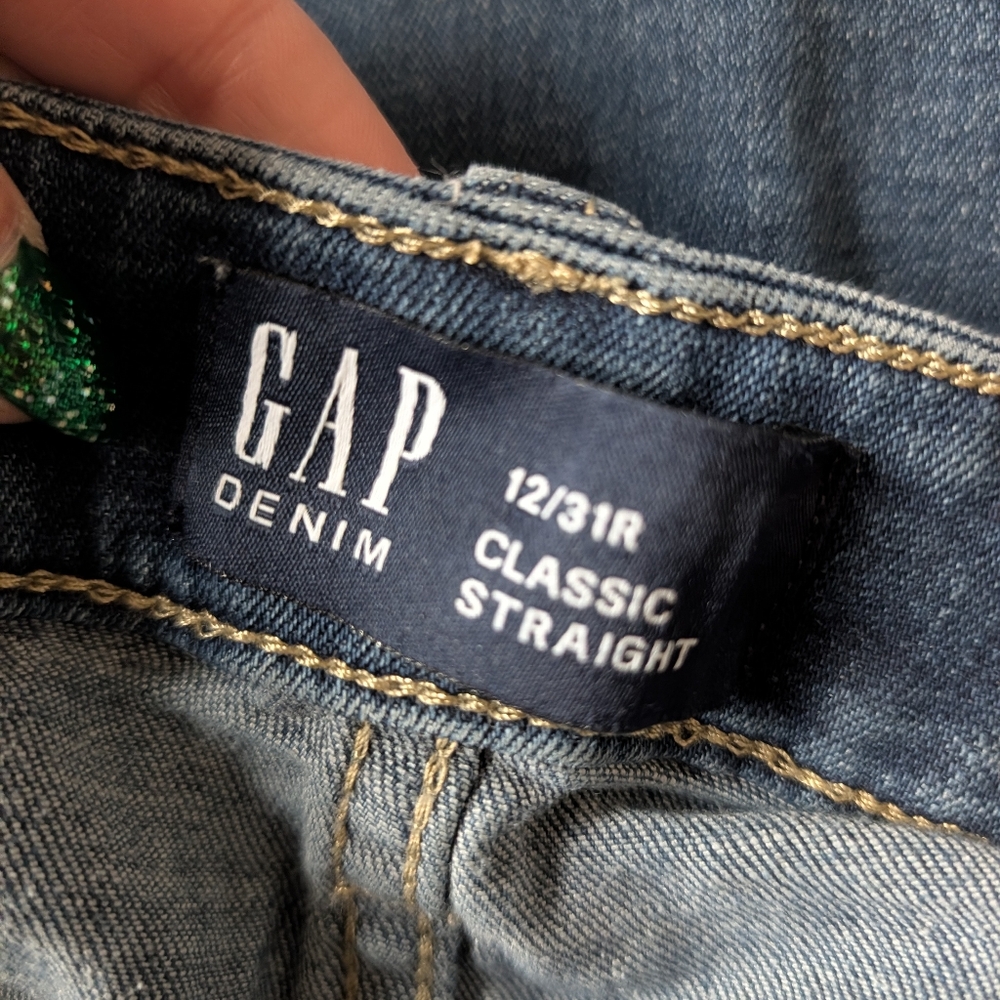 Gap Denim Classic Straight Jeans Size 12 31 - Picture 3 of 4